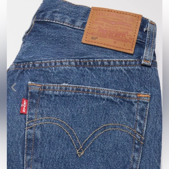 LEVIS PREMIUM 501 STRAIGHT LEG SIZE W 27xL 30 High Waisted Button Fly - Picture 2 of 15